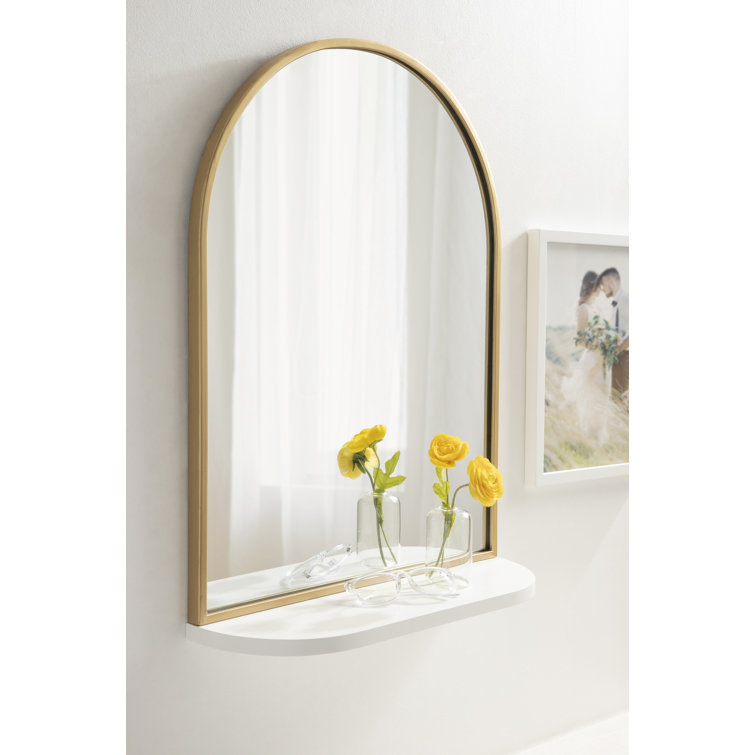 Jordie Arch Wall Mirror with Shelves Joss & Main